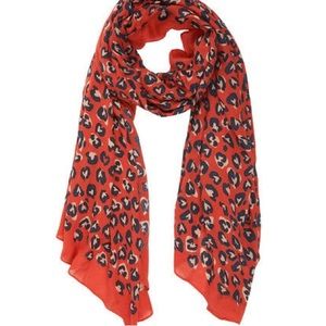 Stella & Dot Large Cheetah Inspired Heart Scarf